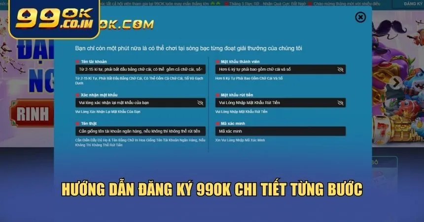 Cách Đăng Ký 99ok Nhanh Chóng Và An Toàn Nhất 2025 Quy trình đăng ký 99ok được thiết kế tối ưu cho người mới